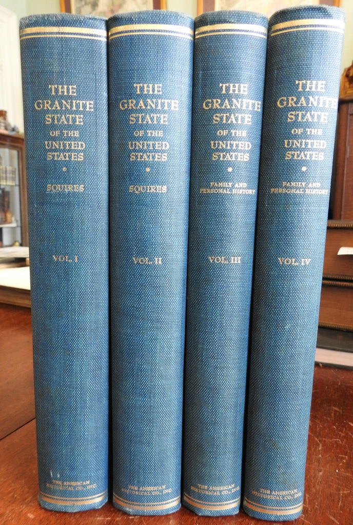 Granite State New Hampshire History 1956 Squires illustrated 4 vol set Americana