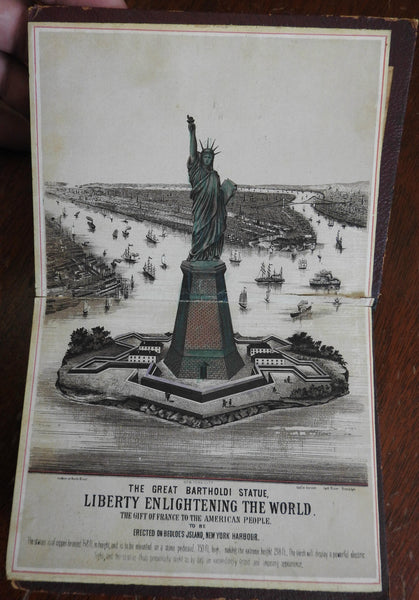 New York City Manhattan c. 1880's tourist souvenir photo view album Liberty