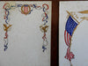 Americana Printer's Sample Lot c 1900-20 Flags Eagles Washington lot of 11 cards