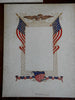 Americana Printer's Sample Lot c 1900-20 Flags Eagles Washington lot of 11 cards