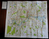 London England c. 1900 G.W. Bacon detailed city plan folding map in booklet