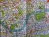 London England c. 1900 G.W. Bacon detailed city plan folding map in booklet