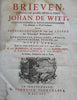 Johan de Witt letters Dutch Holland 1724 splendid decorative leather binding