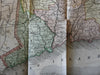 Rhode Island Conn. Township & Shipping Map 1890 Rand McNally scarce pocket map