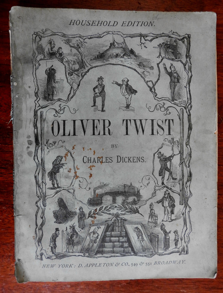 Oliver Twist Charles Dickens Household Edition 1876 Appleton Mahoney illustrated