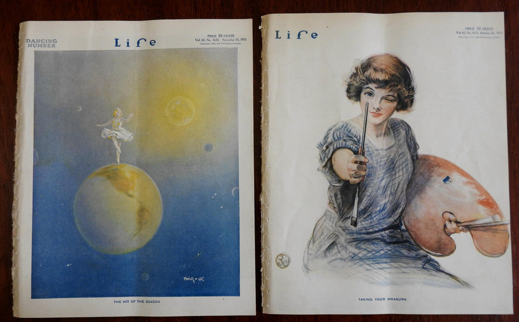 Ballerina planet dance Moonlight dancing Female Painter Life 1913 lot x 2 issues