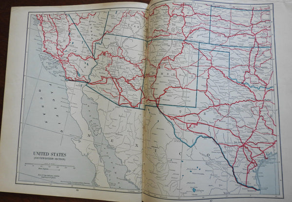 Putnam's Motor Road & Mileage Atlas c. 1930's atlas w/ dozens of US ro ...