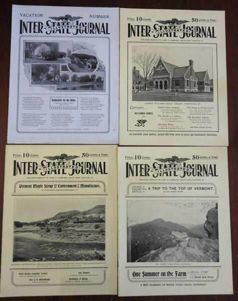 Inter-State Journal Vermont Green Mountains 1900-2 rare VT magazine 4 issues