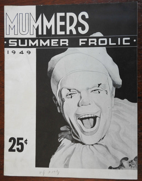 Mummer's Summer Frolic 1949 Clown cover illustrated magazine parades costumes