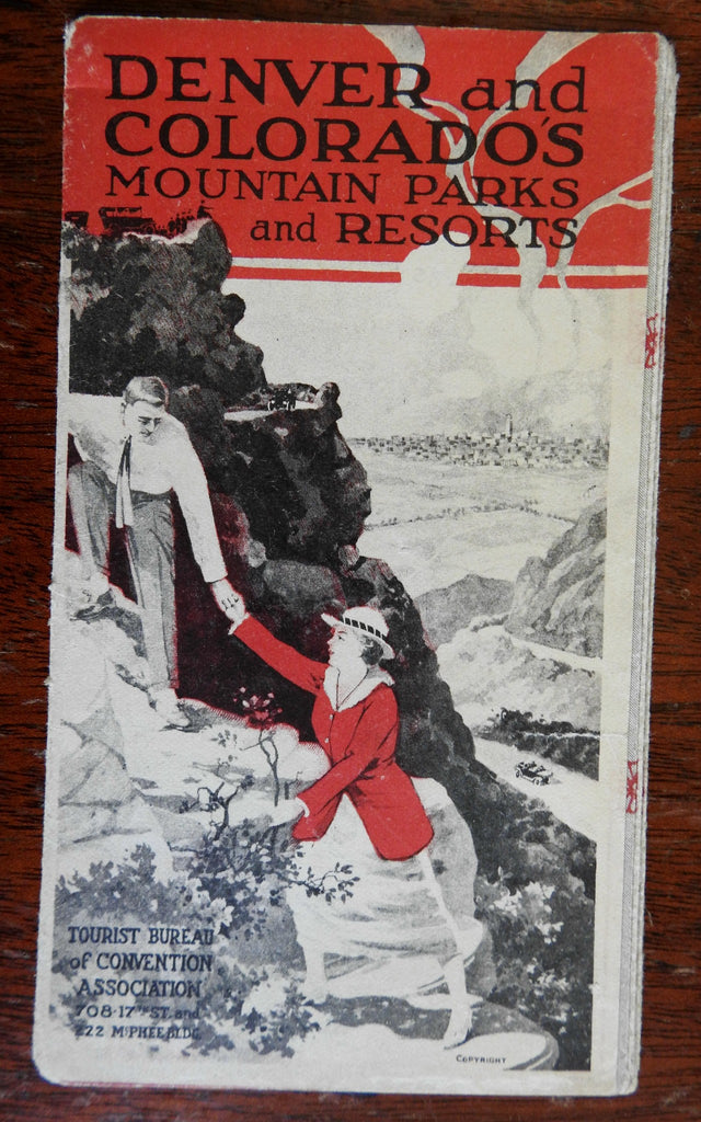 Denver Colorado Rocky Mountain Parks & Resorts c. 1930's illustrated travel book