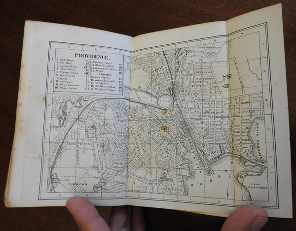 New England 1874 Travel Guide w/ 17 city plans & maps tourist sights book Osgood