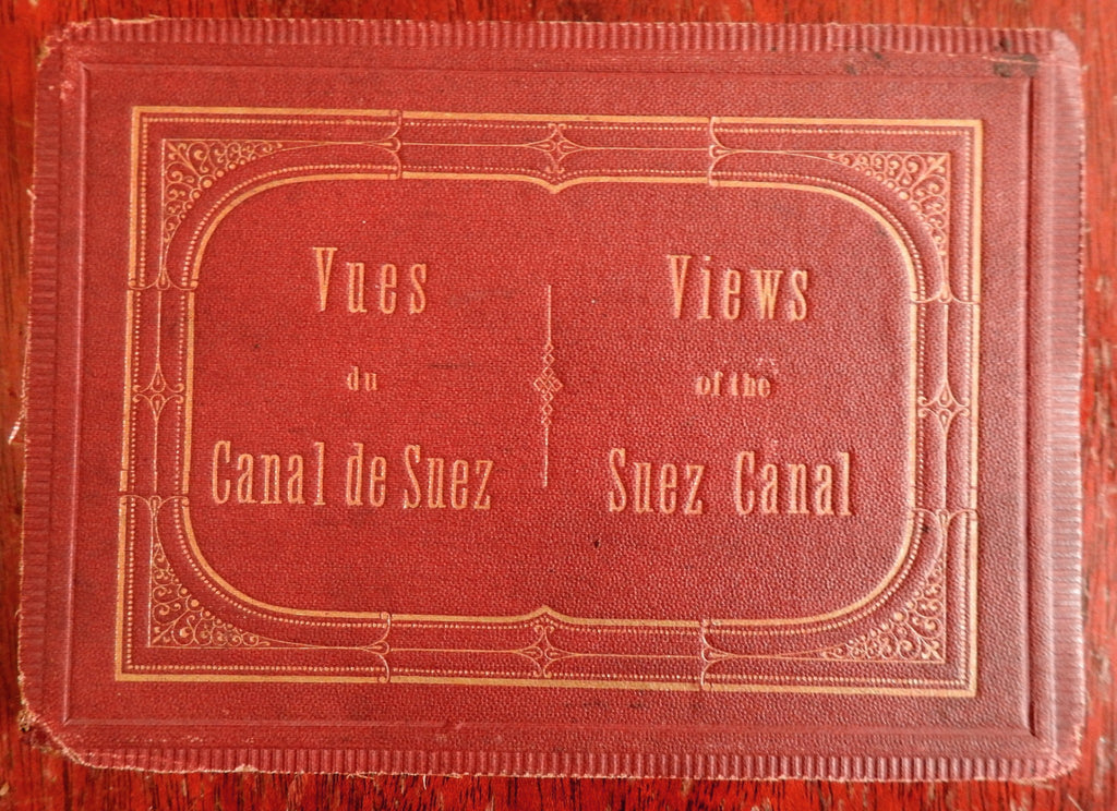 Suez Canal Egypt Port-Said c. 1880's photographic view book souvenir album