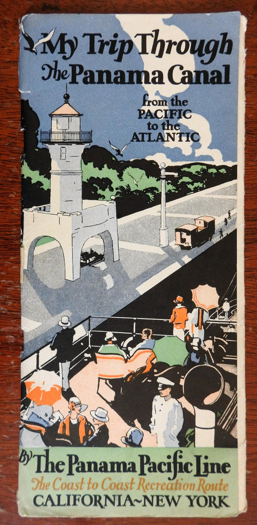 Panama Canal from Pacific to Atlantic 1928 Panama Pacific Ocean Liner brochure