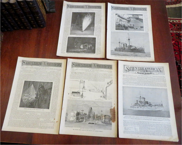 Scientific American 1894-8 American Technological Newspapers Lot of 5 issues