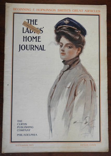 Harrison Fisher cover art 1905 Ladies' Home Journal women's magazine great ads