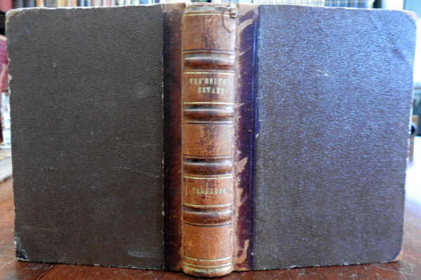 The Belton Estate by Anthony Trollope Victorian 1866 Leipzig leather book lit.