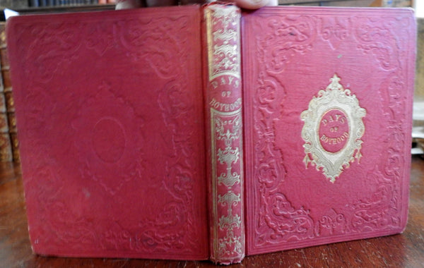 Days of Boyhood 1851 rare boy's gift book w/ moral stories manners w/ woodcuts