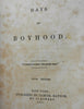 Days of Boyhood 1851 rare boy's gift book w/ moral stories manners w/ woodcuts