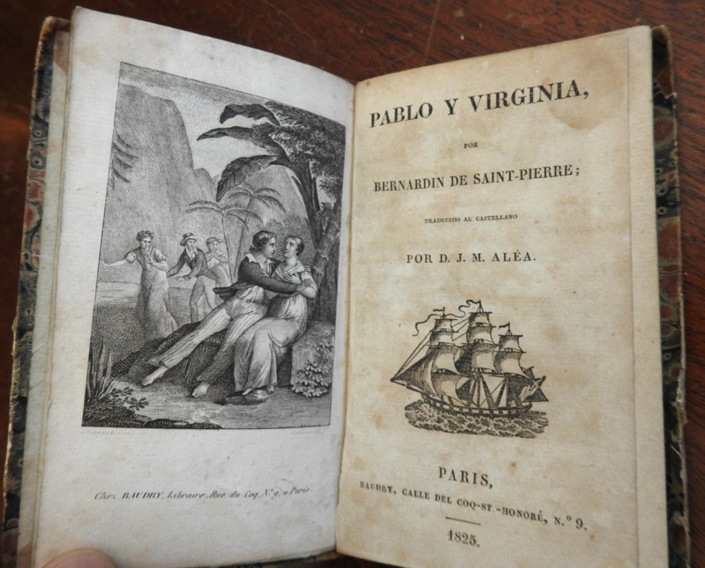 Paolo Y Virginia Paul 1825 Saint-Pierre rare Spanish juvenile tragic shipwreck