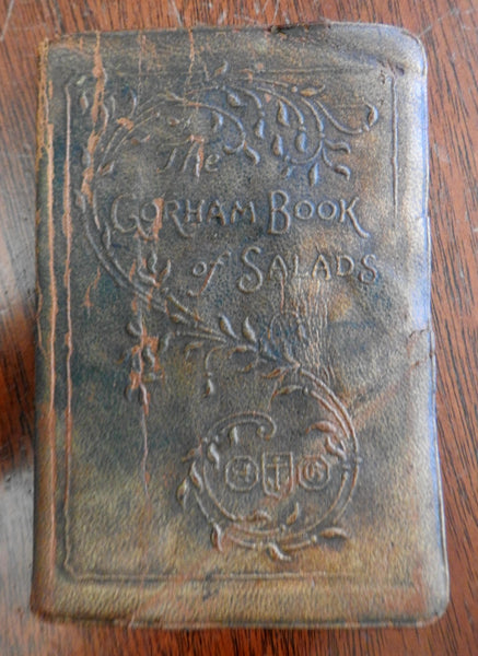 Gorham Co. Book Salads 1917 NYC 5th Ave rare small Art Nouveau leather book