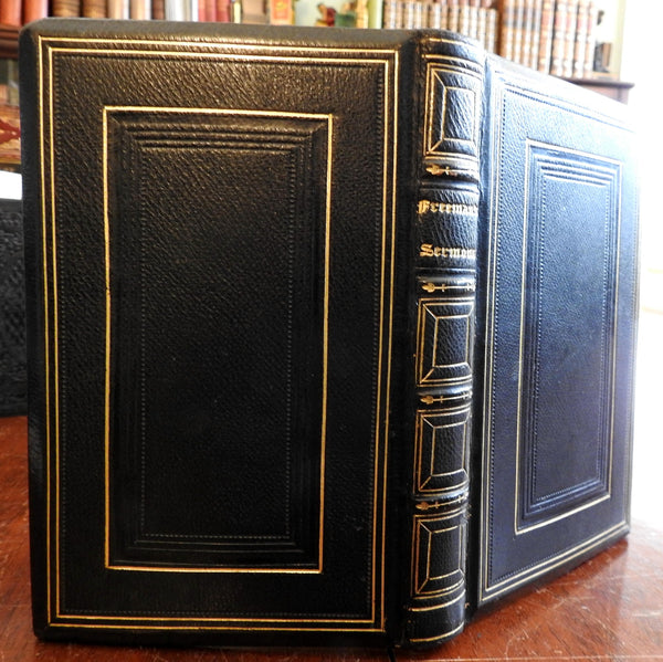 James Freeman 1821 Boston Religious Sermons fine decorative gilt leather book