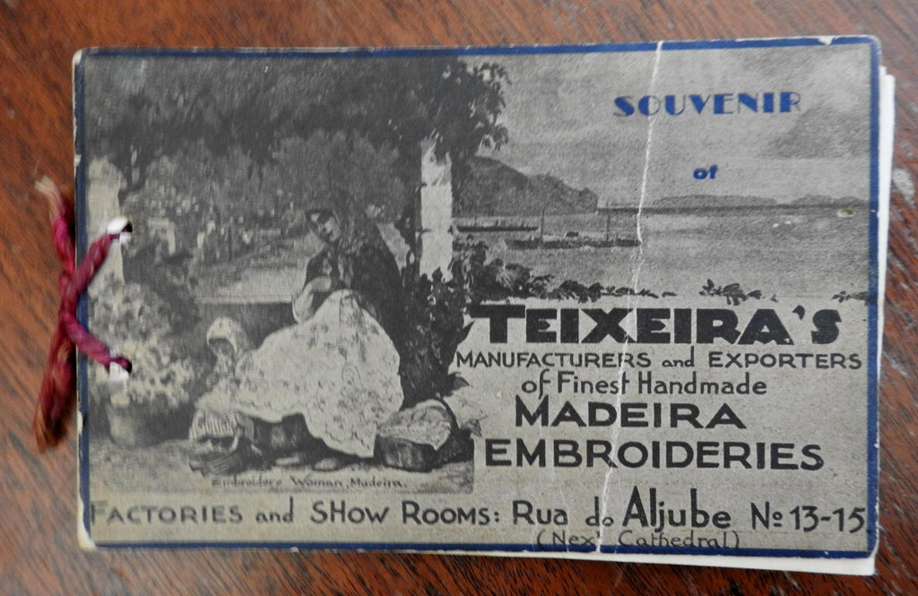 Teixeira Manufacture Madeira Embroderies c. 1939 rare photo booklet 19 views