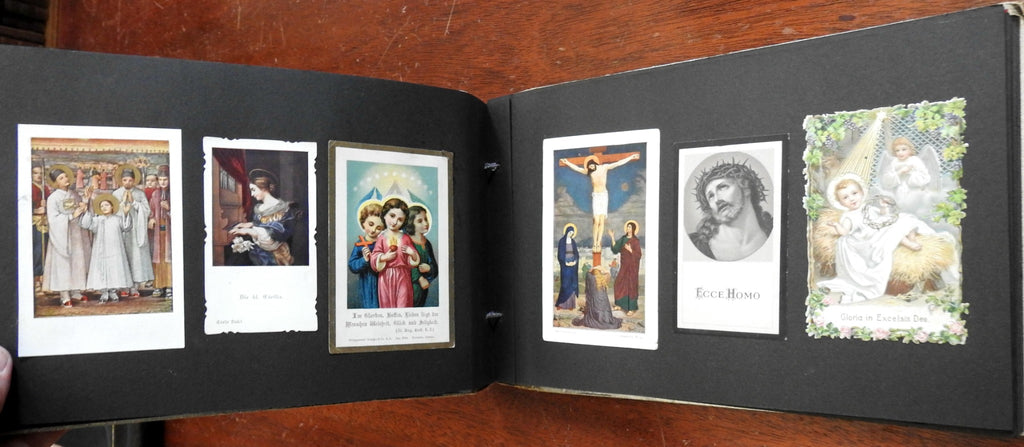 1933 Chicago World's Fair Scrap Album w/ 63 rare antique German religious images