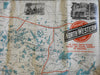 Wisconsin & Michigan 1926 rare Camping & Fishing Summer Map tourism pictorial