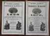 Herric's Patent medicine almanacs for 1868 & 1870 Lot of 2 seasonal booklets