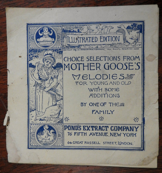 Mother Goose's Melodies 1889 Louis Rhead illustrations Pond's Extract promo item