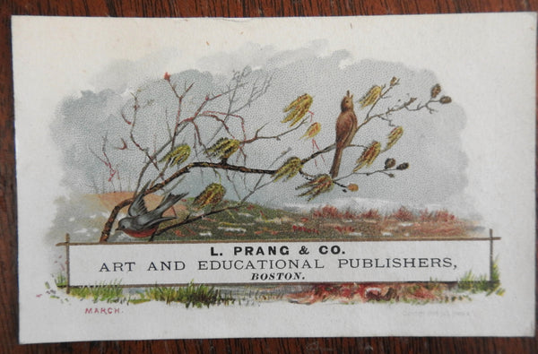 L. Prang & Co. Boston Publisher's 1878 chromo-lithographed trade card printers