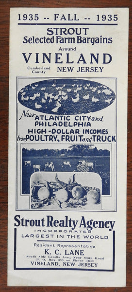 Vineland New Jersey 1935 Great Depression Real Estate Advertising Brochure