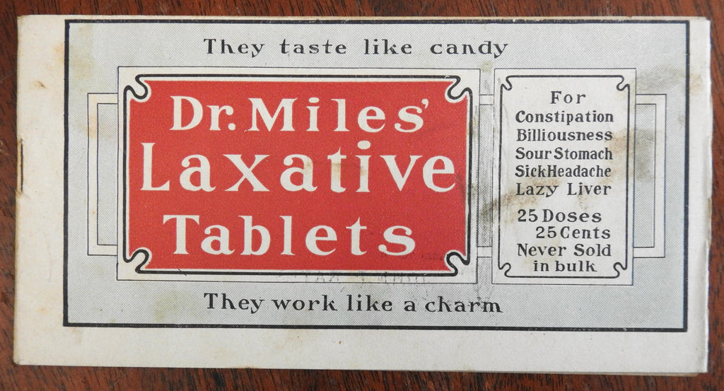 Dr. Miles Laxative Tablets c. 1905 American patent medicine advertising pamphlet