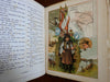 Trip Through Europe c.1890 Childrens Costume Book 11 color plates maps stamps