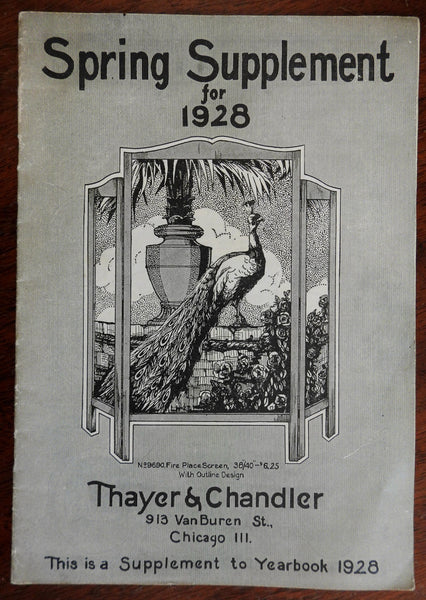 Thayer & Chandler 1928 Chicago Artistan Catalog paints china home goods lamps