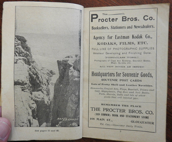 Cape Ann Gloucester Mass 1911 McKenzie's Handbook Travel Guide w/ period adverts