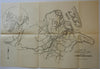Ipswich Massachusetts 1932 large folding scarce vintage city plan directory map