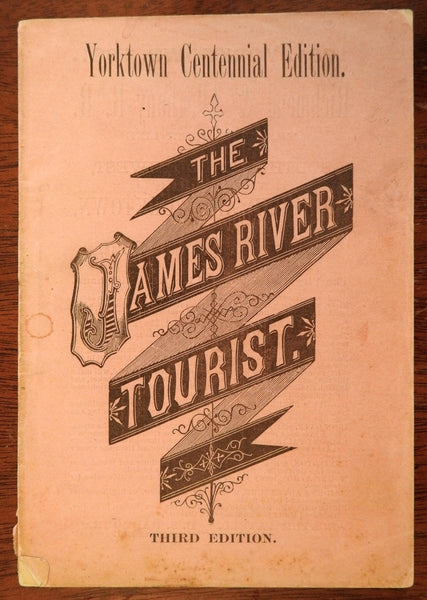 James River Tourist Virginia 1881 rare Illustrated  boat Guide w/ folding map