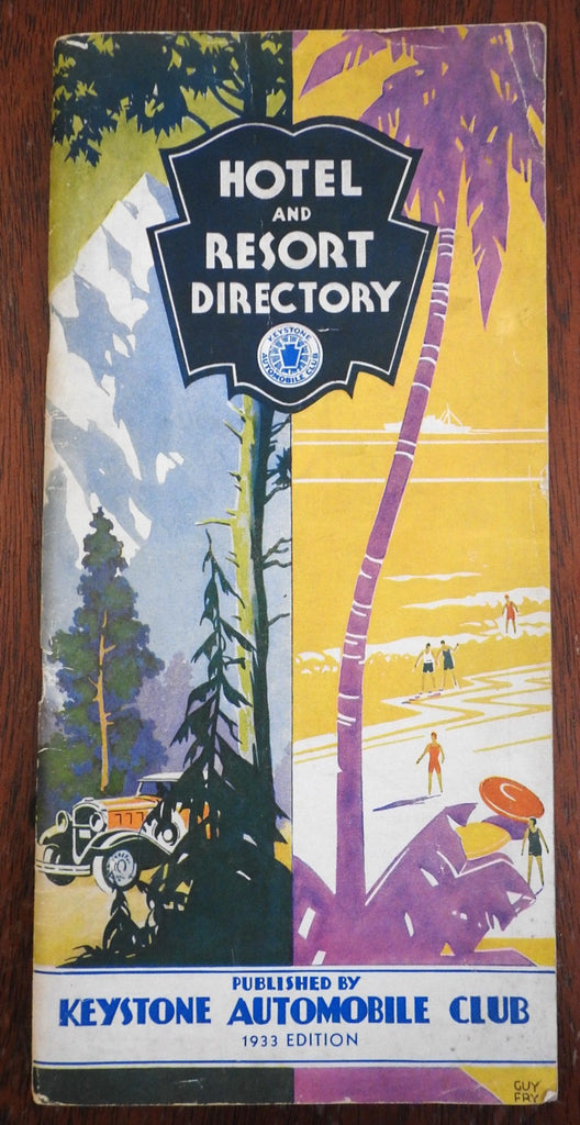 Keystone Automobile Club Hotel & Resort Directory 1933 early car travel guide bk