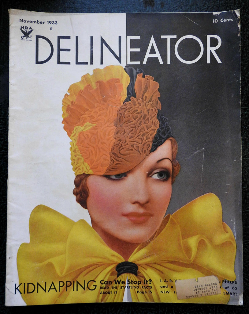 Delineator Art Deco 1933 fashion culture society magazine great ads & photos