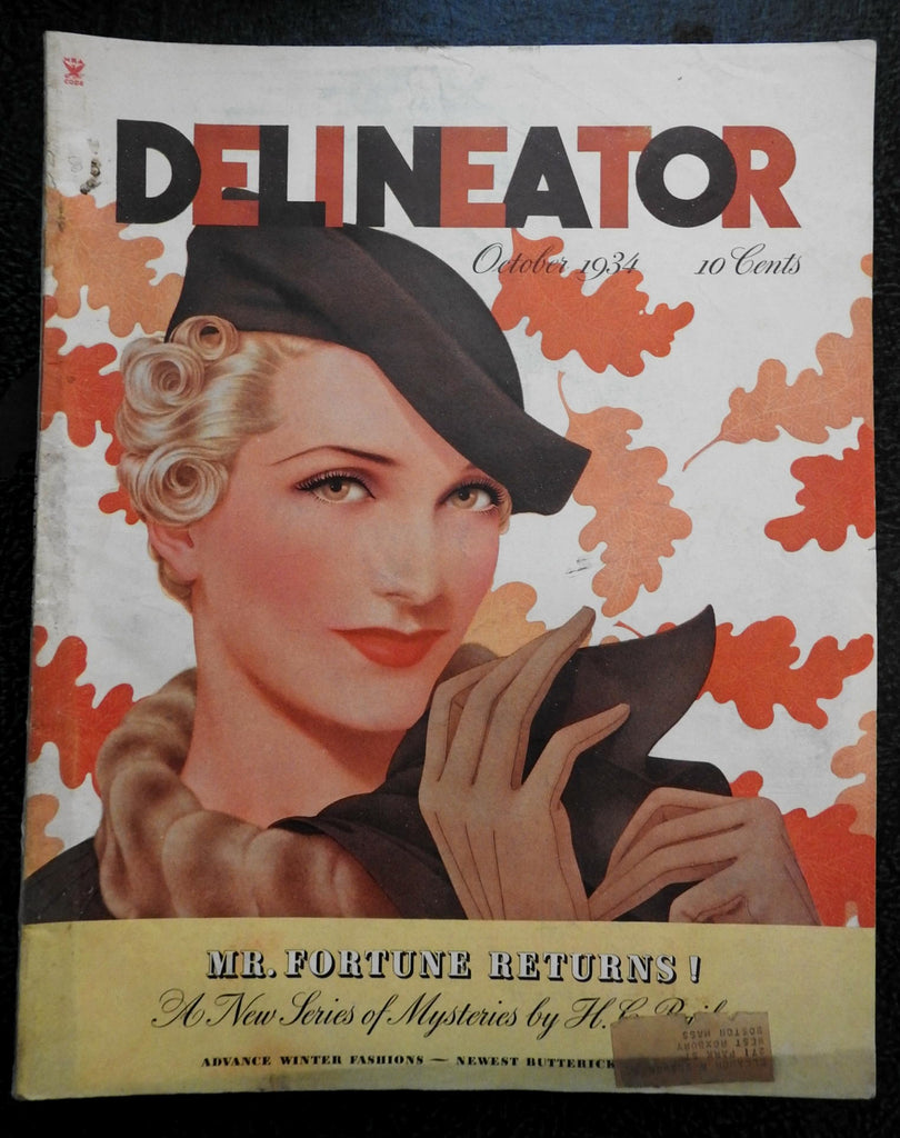 Delineator Art Deco fashion culture magazine 1934 great ads & photos rare