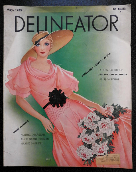 Delineator 1933 great Art Deco style fashion culture magazine advertising & pics