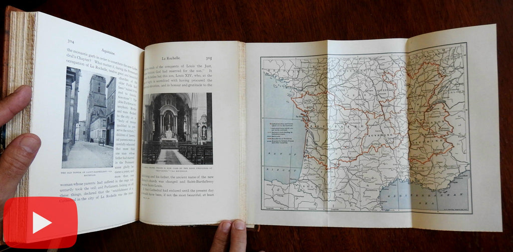 France Cathedrals & Cloisters architecture 1907 Fine illustrated leather books