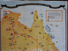 Western Australia Sydney Melbourne Brisbane 1948 cartoon pictorial tourist map