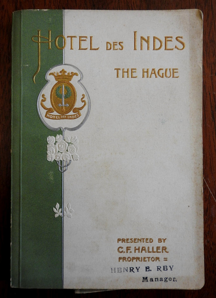 Holland guide book c. 1905 Hotel des Indes The Hague illustrated w/ large map