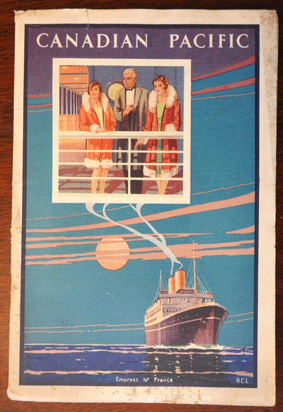 Empress of France Canadian Pacific Ocean Liner 1927 souvenir passenger list