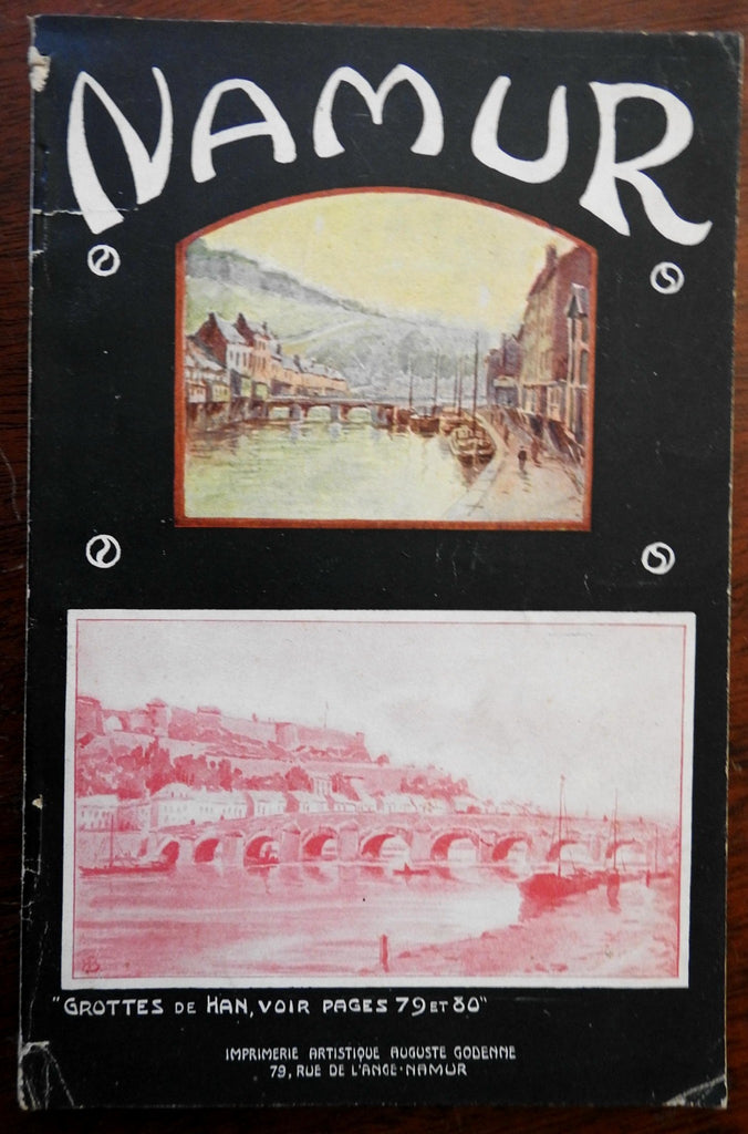 Namur Belgium c.1900 illustrated tourist guidebook period ads & maps