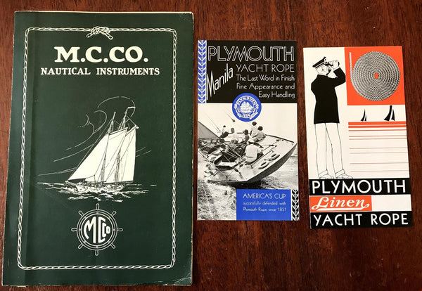 Marine Compass Co. Nautical 1926 Illustrated Instruments Catalog & rope leaflets