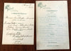 Hotel Ponemah Milford Springs Amherst Station New Hampshire 1900 menu cards x 2