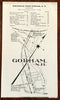 Gorham New Hampshire White Mountains c. 1910 souvenir tourism leaflet w/ map